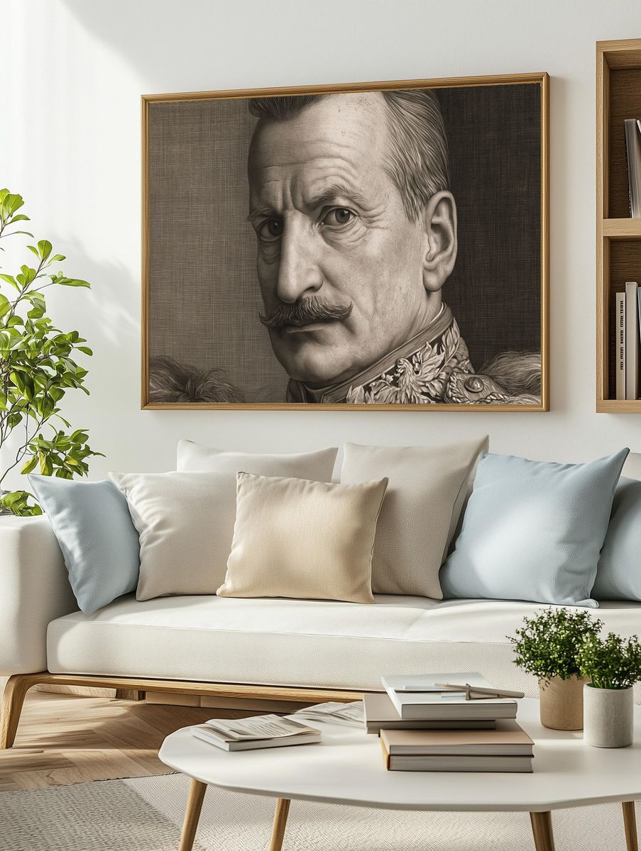 Vintage Military Portrait Poster. — room view 2