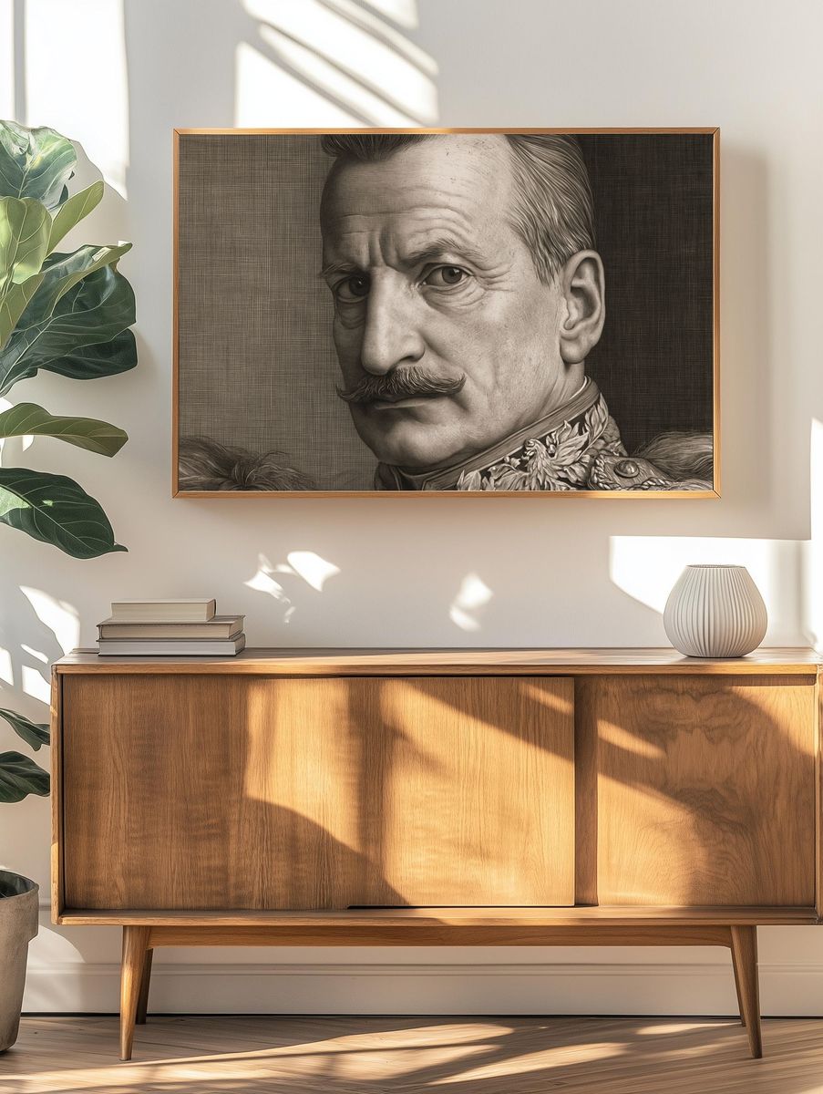Vintage Military Portrait Poster. — room view 3