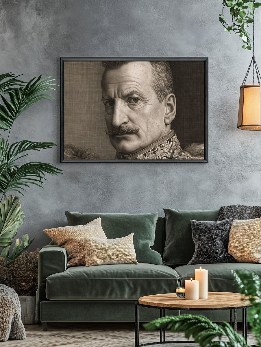 Vintage Military Portrait Poster. — room view 4