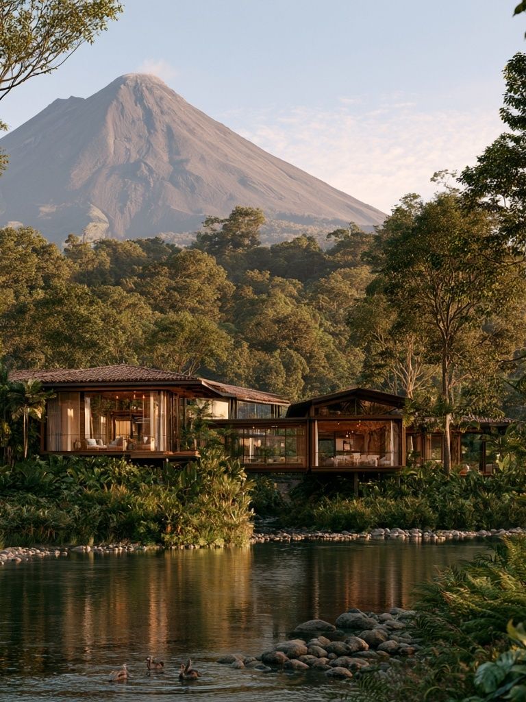 Volcanic Jungle Retreat Photography Poster. poster detail