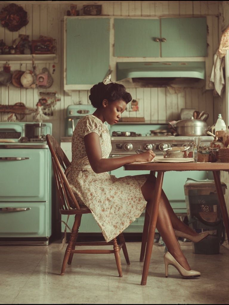 Vintage Kitchen Portrait Poster. poster — vintage art