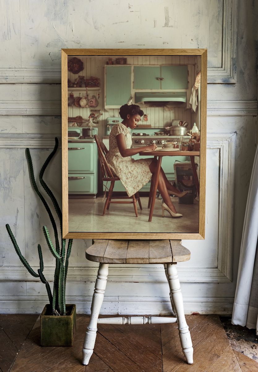 Vintage Kitchen Portrait Poster. — room view 1