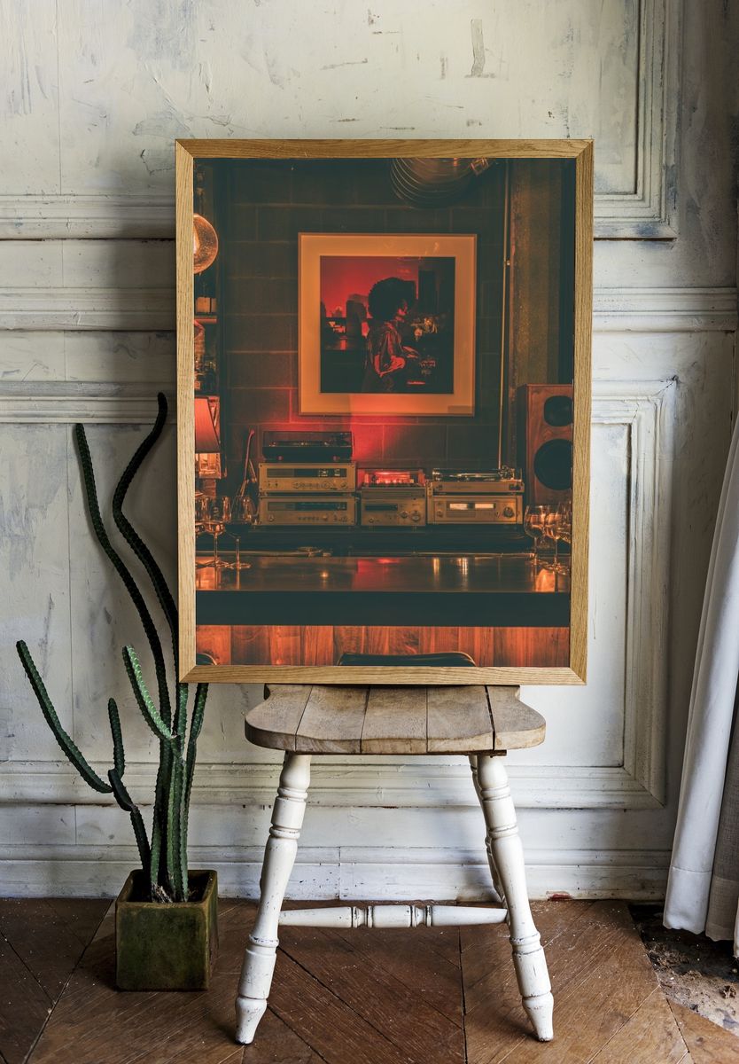 Vinyl Lounge Interior Photography Poster. — room view 1