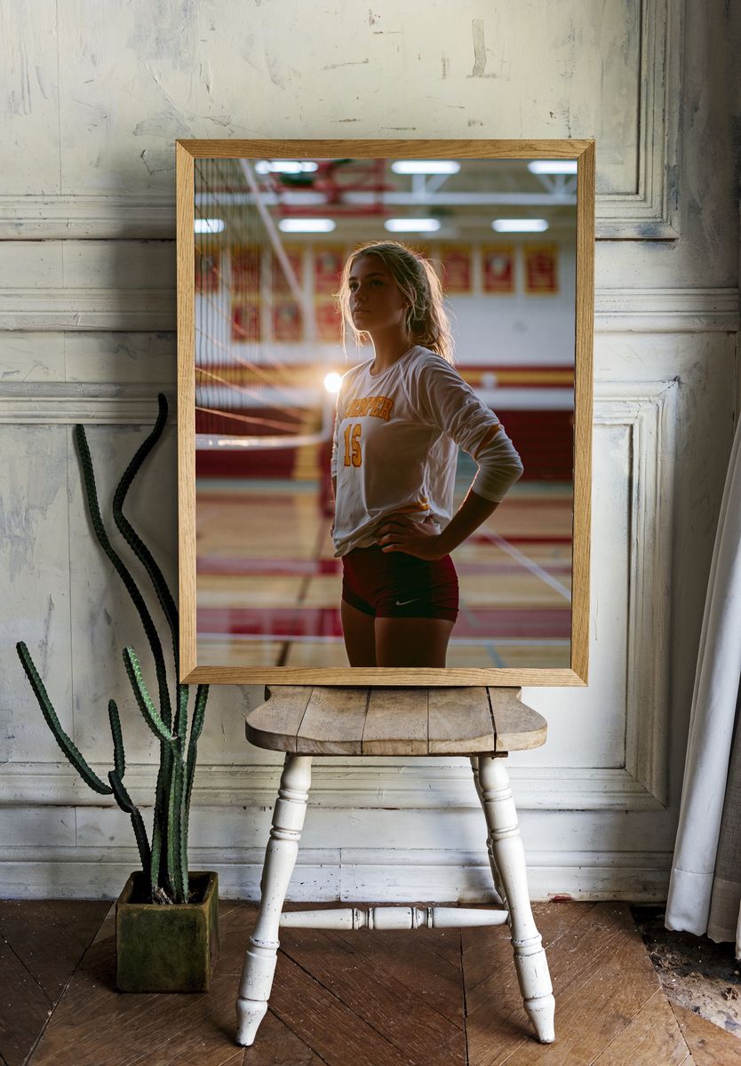 Volleyball Player Portrait Poster. — room view 1