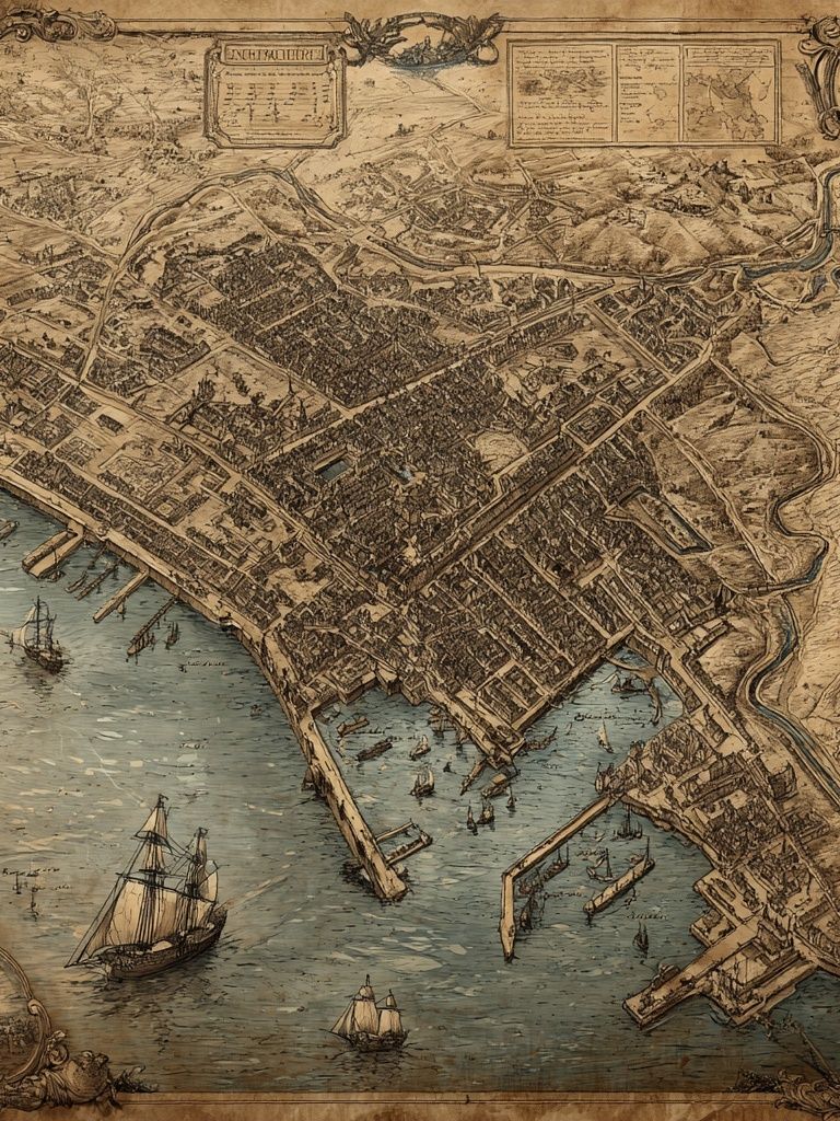 Vintage City Map Poster.