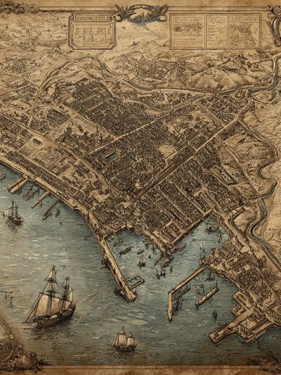 Vintage City Map Poster. poster print