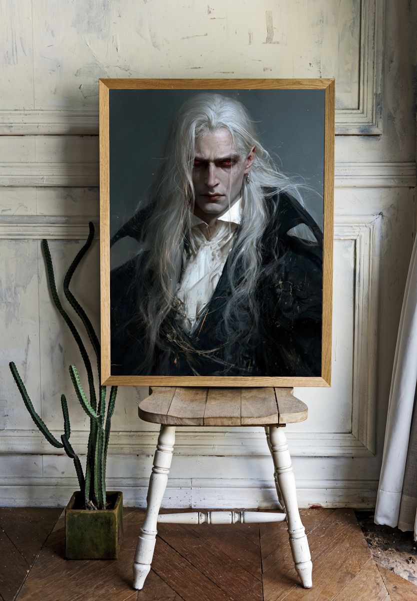 Vampire Portrait Fine-Art Poster. — room view 1
