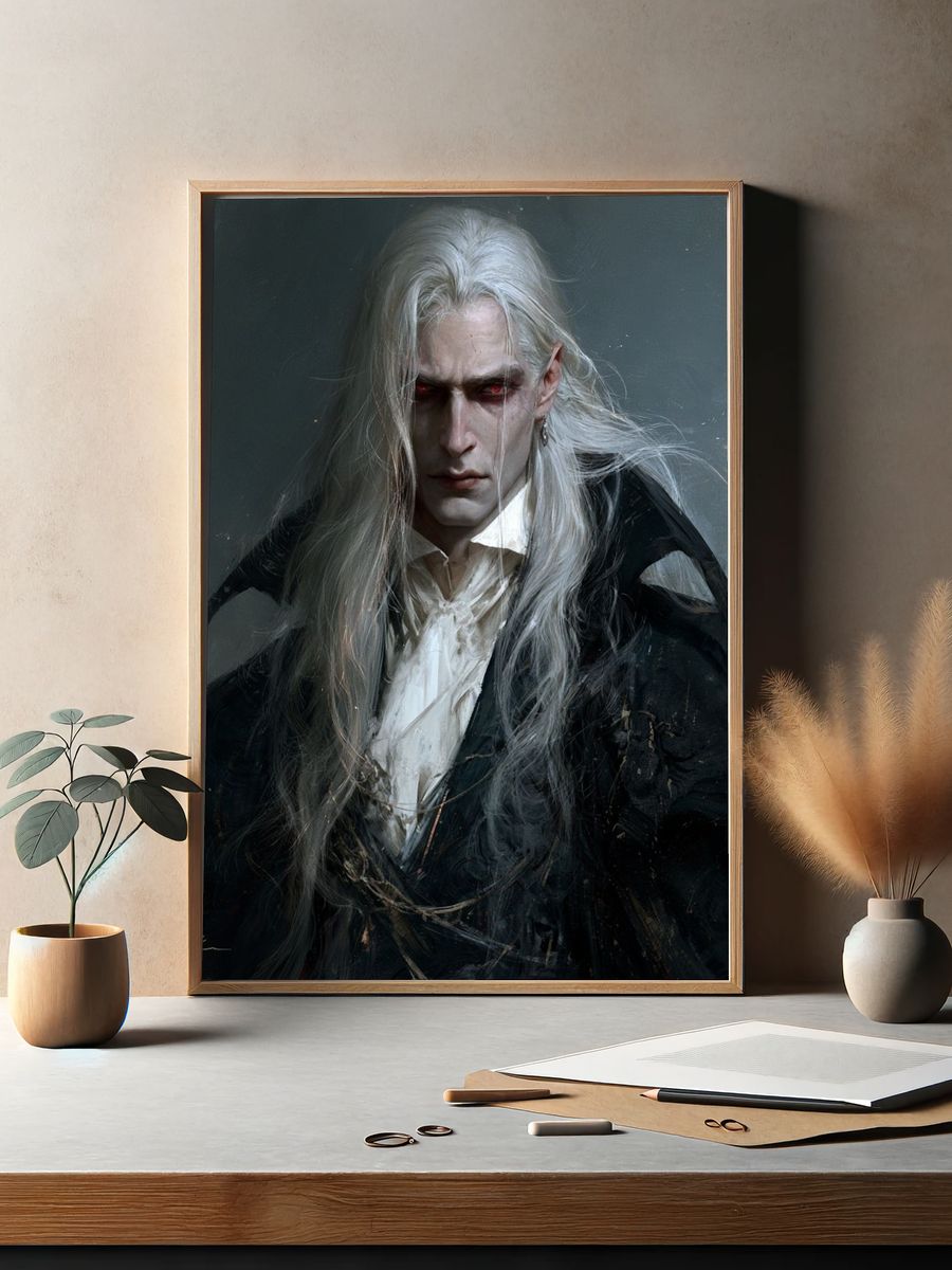 Vampire Portrait Fine-Art Poster. — room view 2