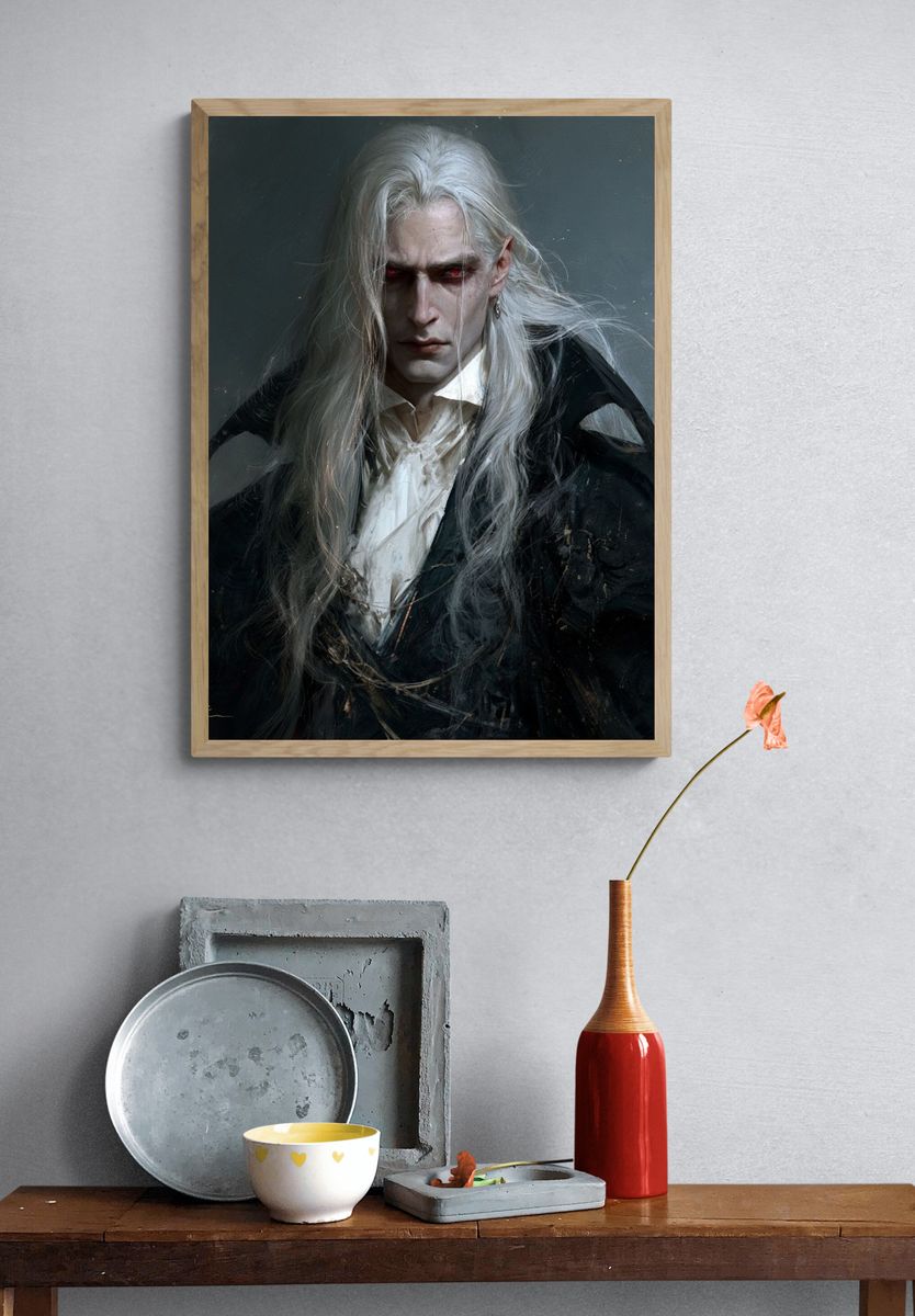 Vampire Portrait Fine-Art Poster. — room view 3