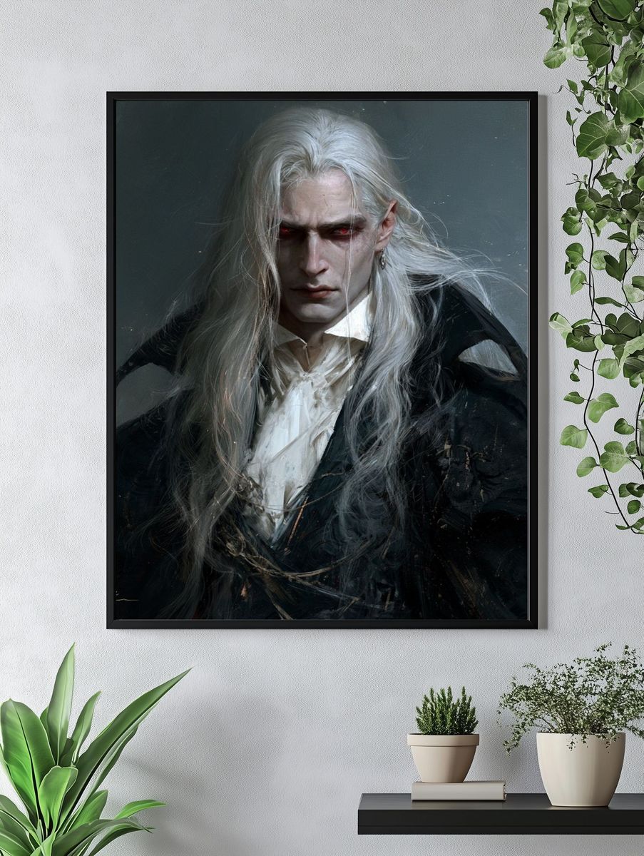 Vampire Portrait Fine-Art Poster. — room view 4