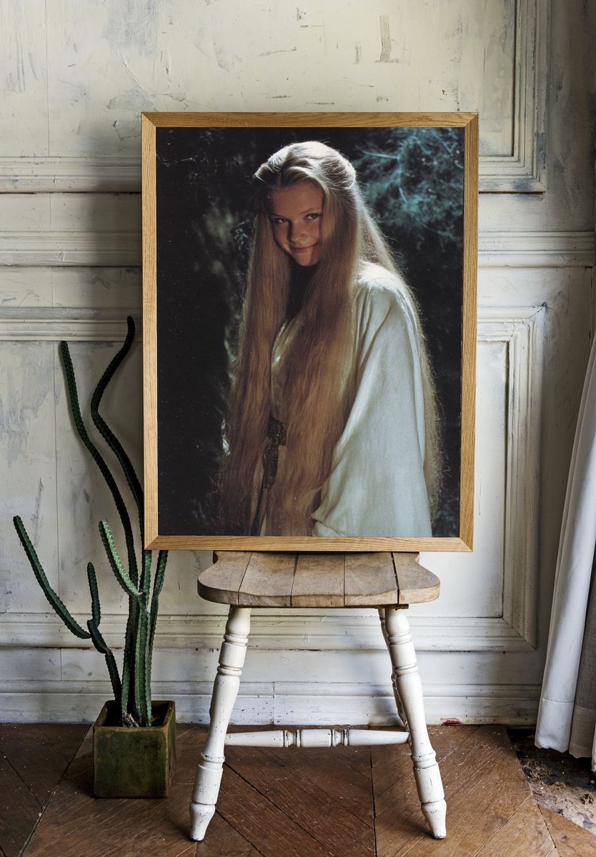 Mystical Woman in Forest — Vintage Print. — room view 1