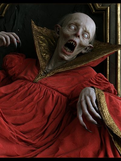 Vampire Horror Portrait Print. poster
