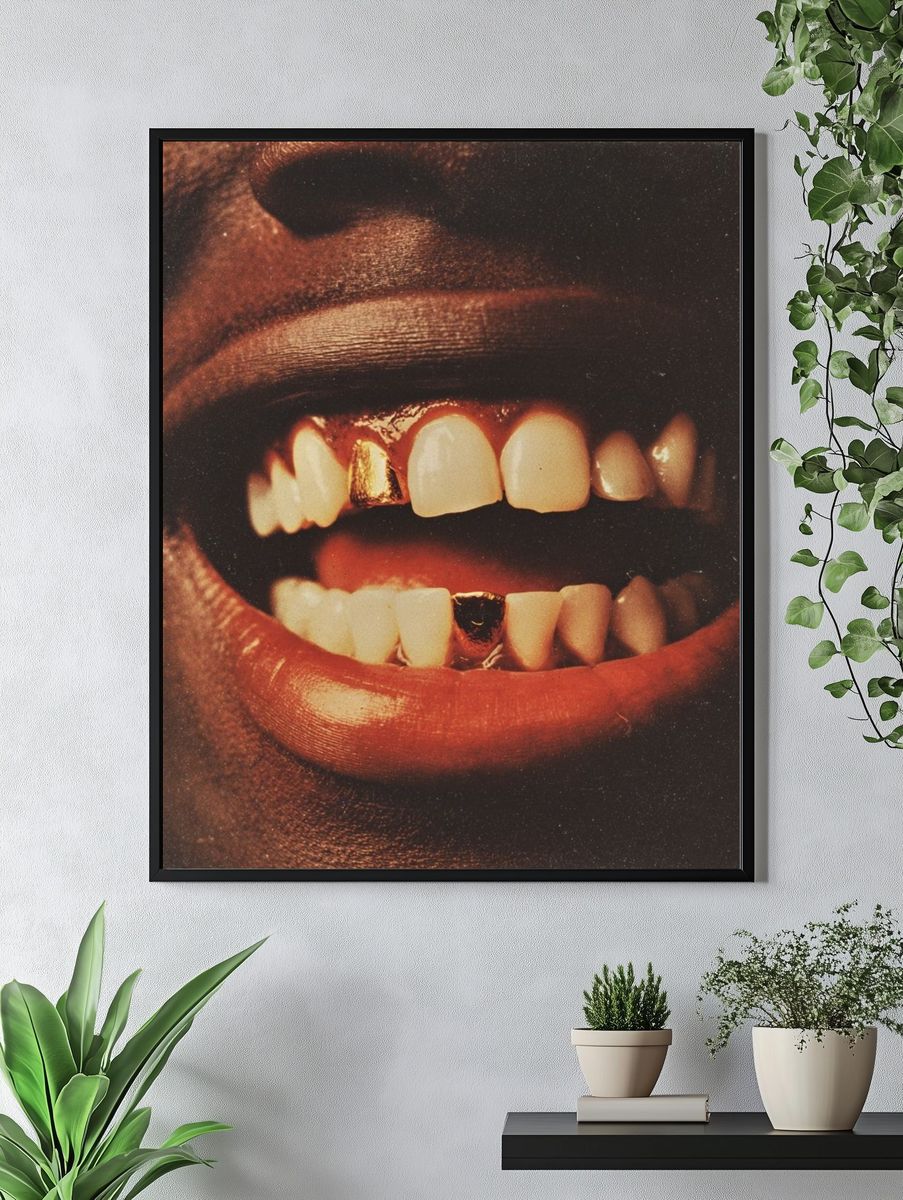 Vampire Mouth Vintage Poster. — room view 4