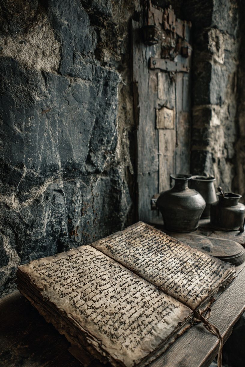 Ancient Manuscript — Vintage Print.