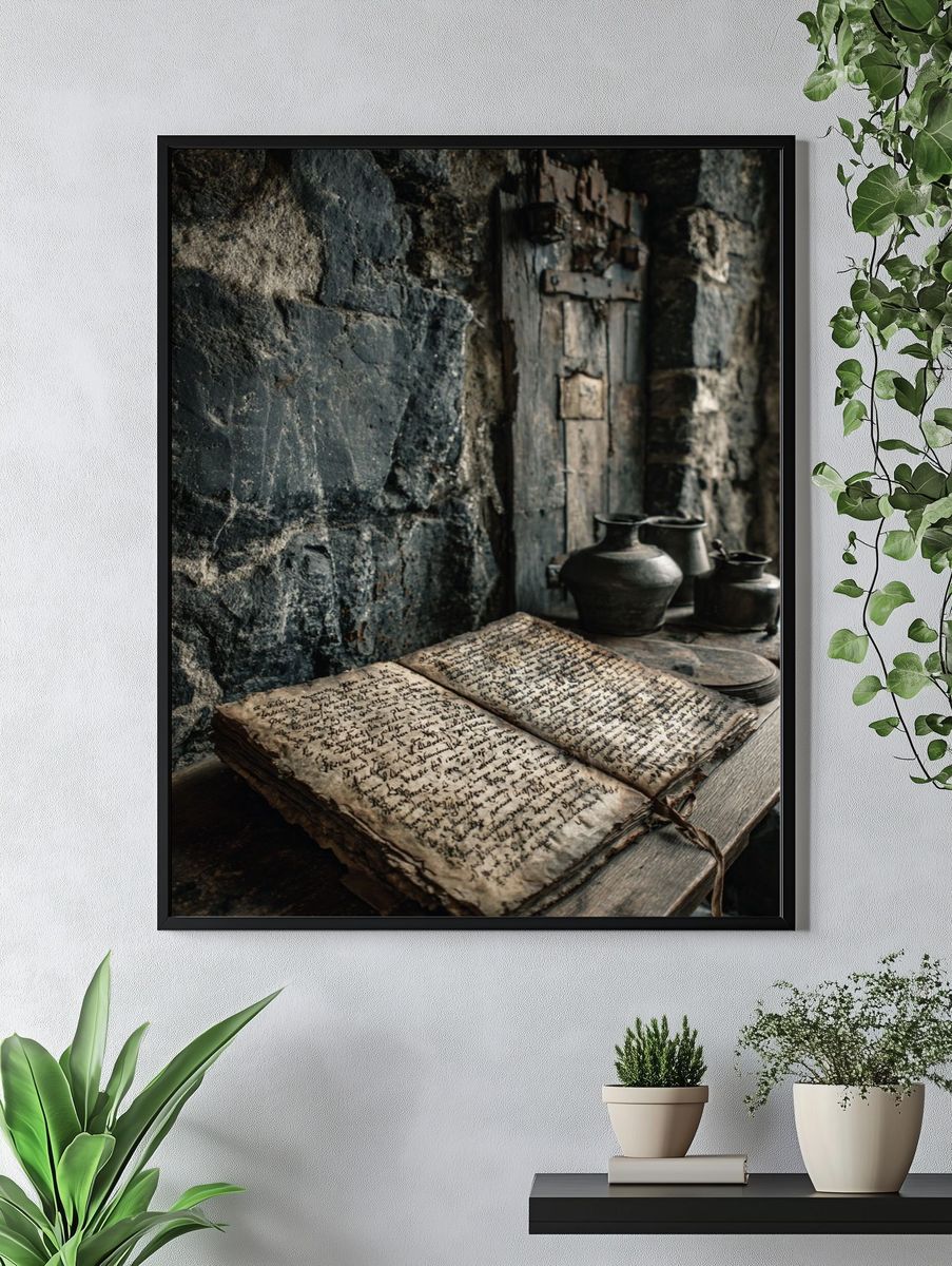 Ancient Manuscript — Vintage Print. — room view 4