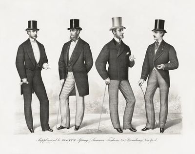 Victorian Men's Fashion — Vintage Print