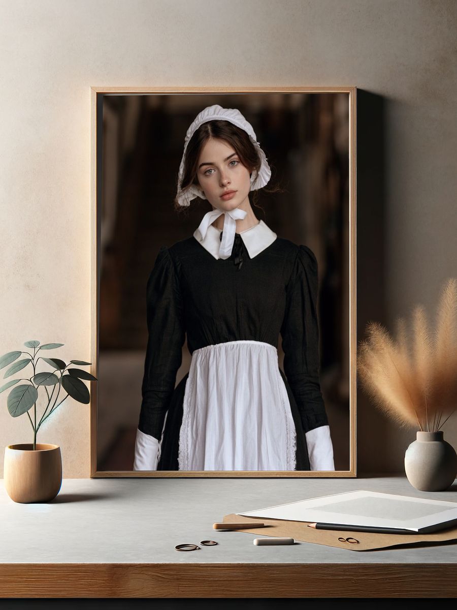 Victorian Maid Portrait Photography Poster. — room view 2