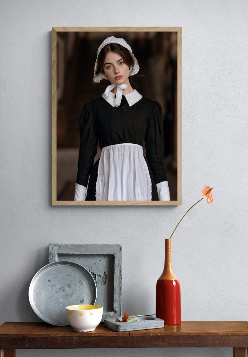 Victorian Maid Portrait Photography Poster. — room view 3