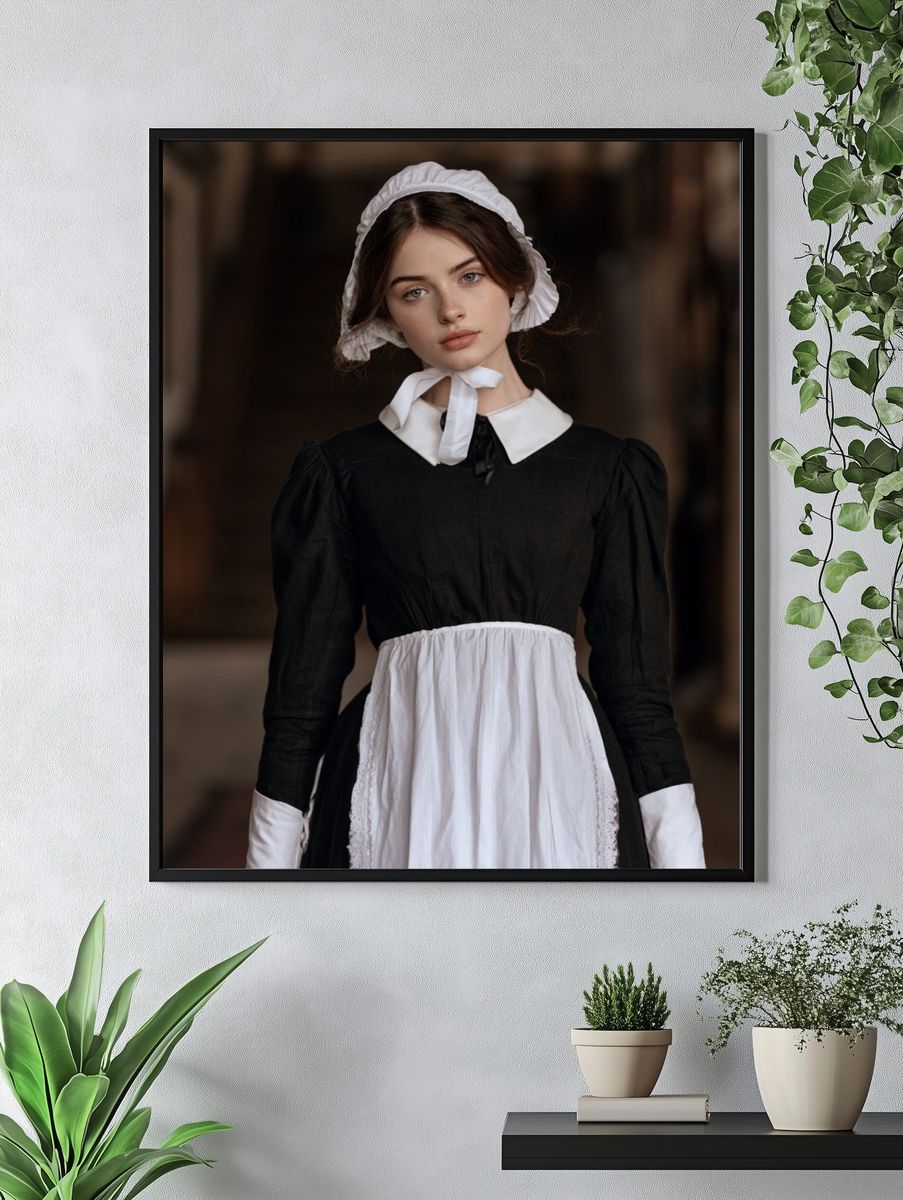 Victorian Maid Portrait Photography Poster. — room view 4
