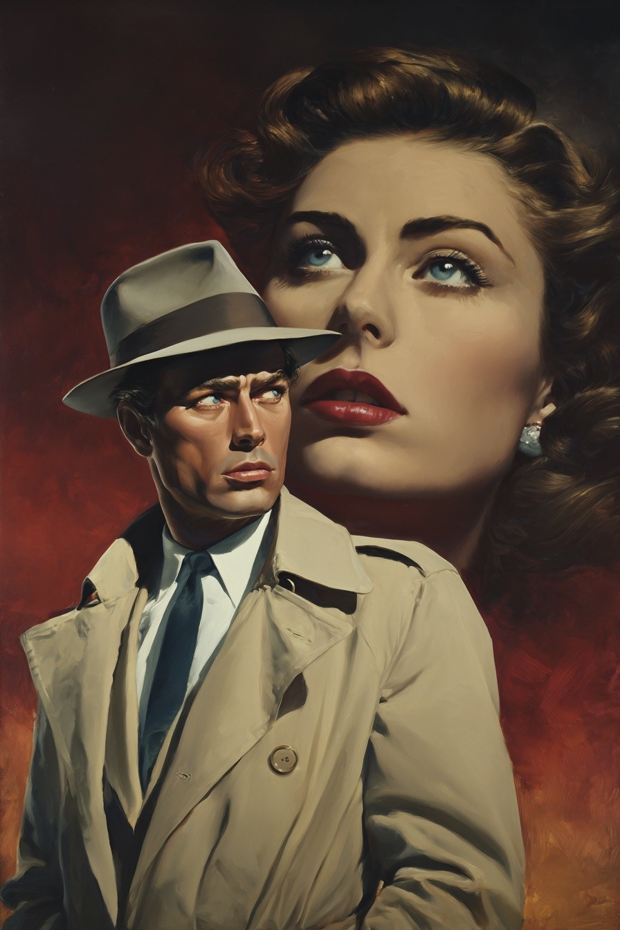 Classic Noir Detective — Vintage Print. poster detail