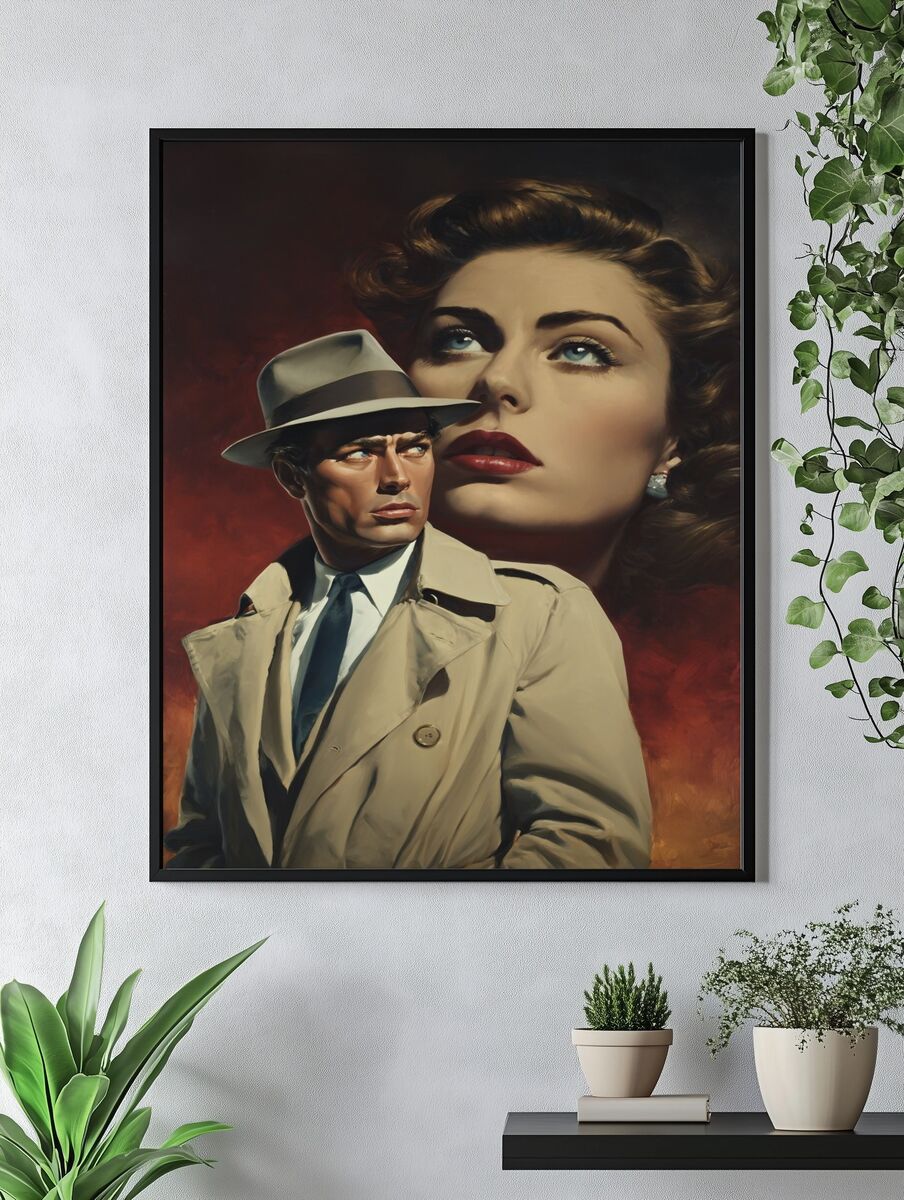 Classic Noir Detective — Vintage Print. — room view 4