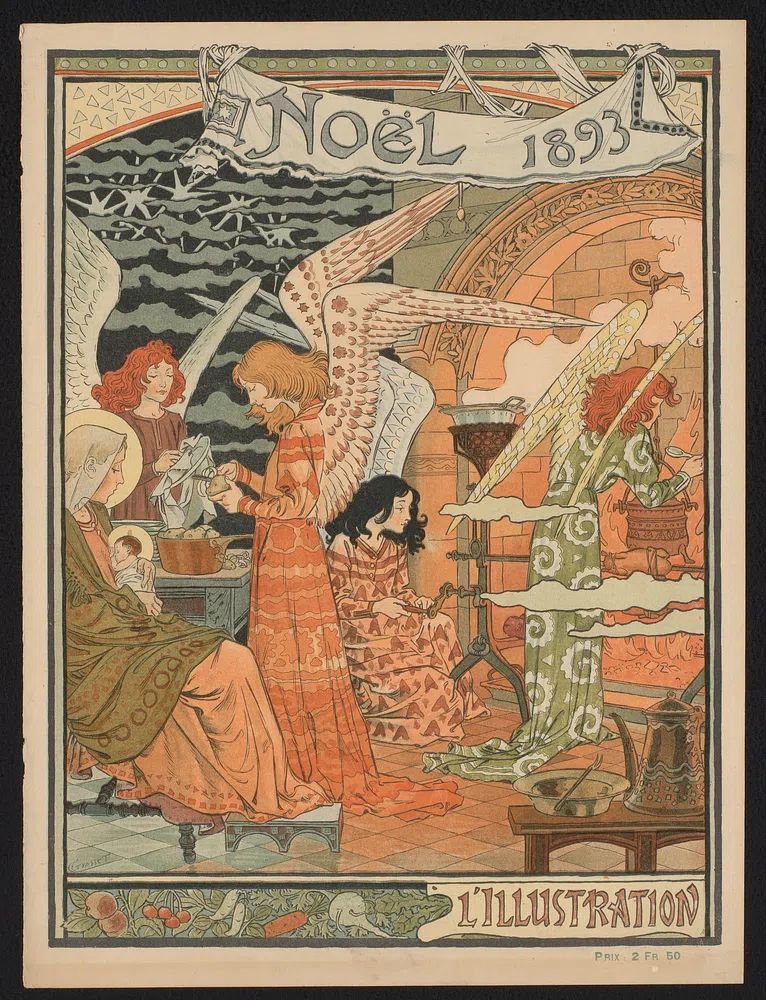 Noël 1893 — Vintage Print. poster — vintage art