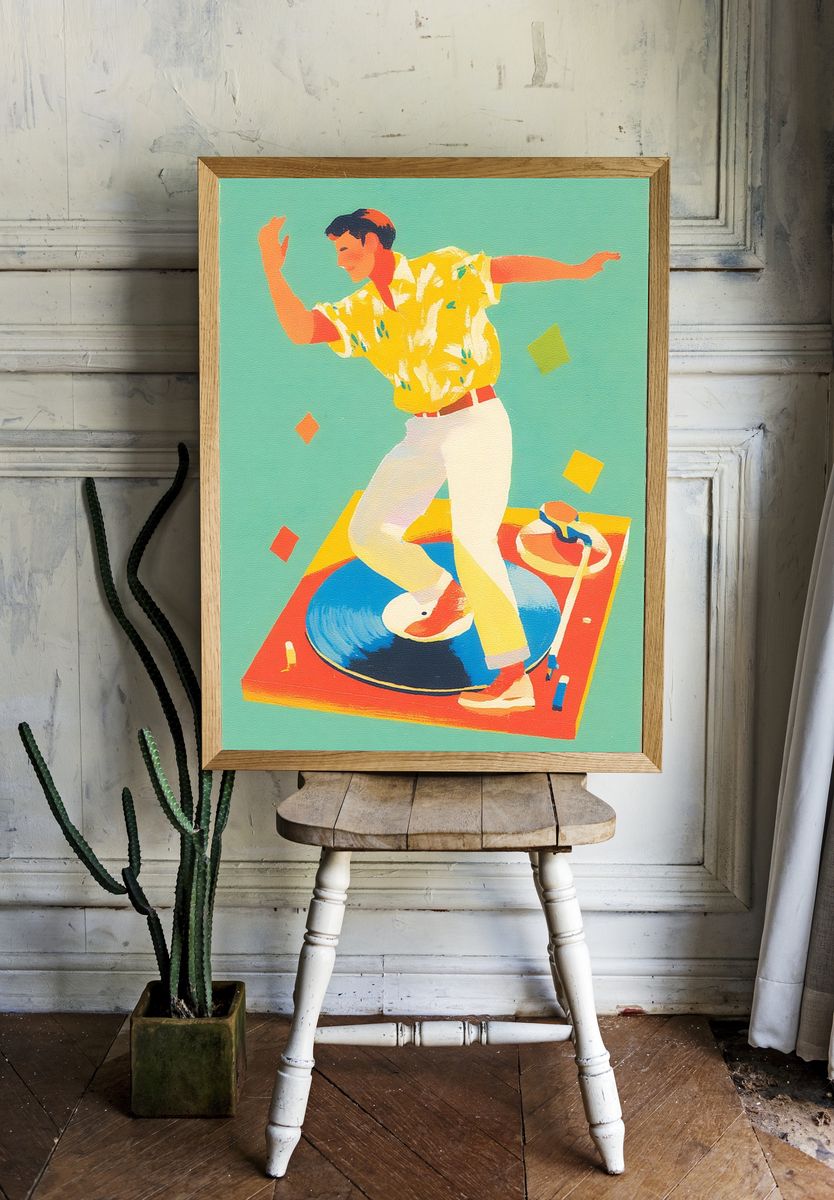 Dancing on Vinyl — Retro Print. room preview
