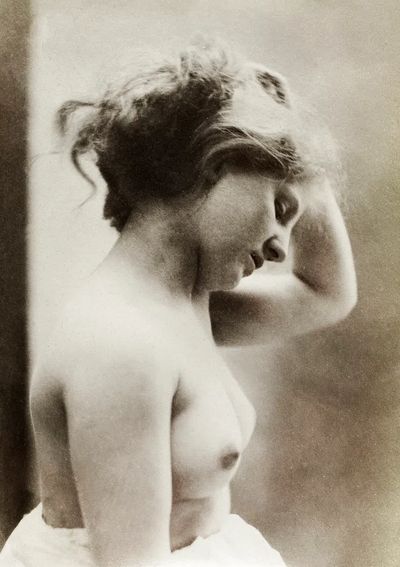 Nude photography naked woman (1881). poster print