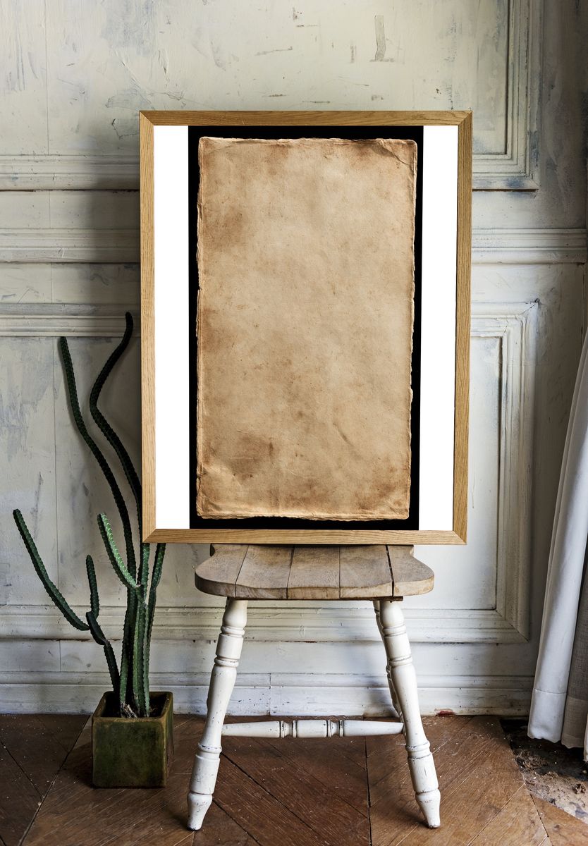 Aged Parchment Texture Print. — room view 1
