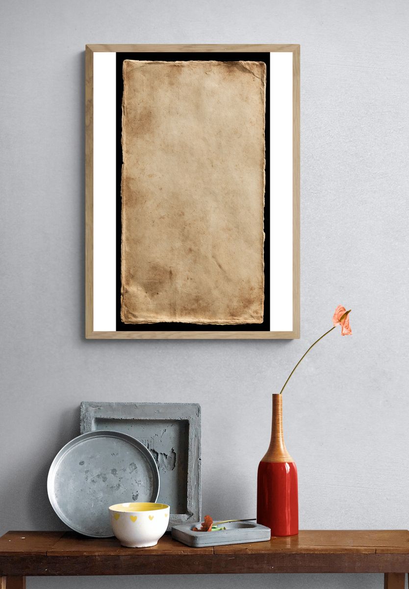 Aged Parchment Texture Print. — room view 3