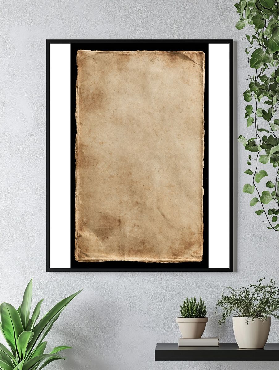 Aged Parchment Texture Print. — room view 4