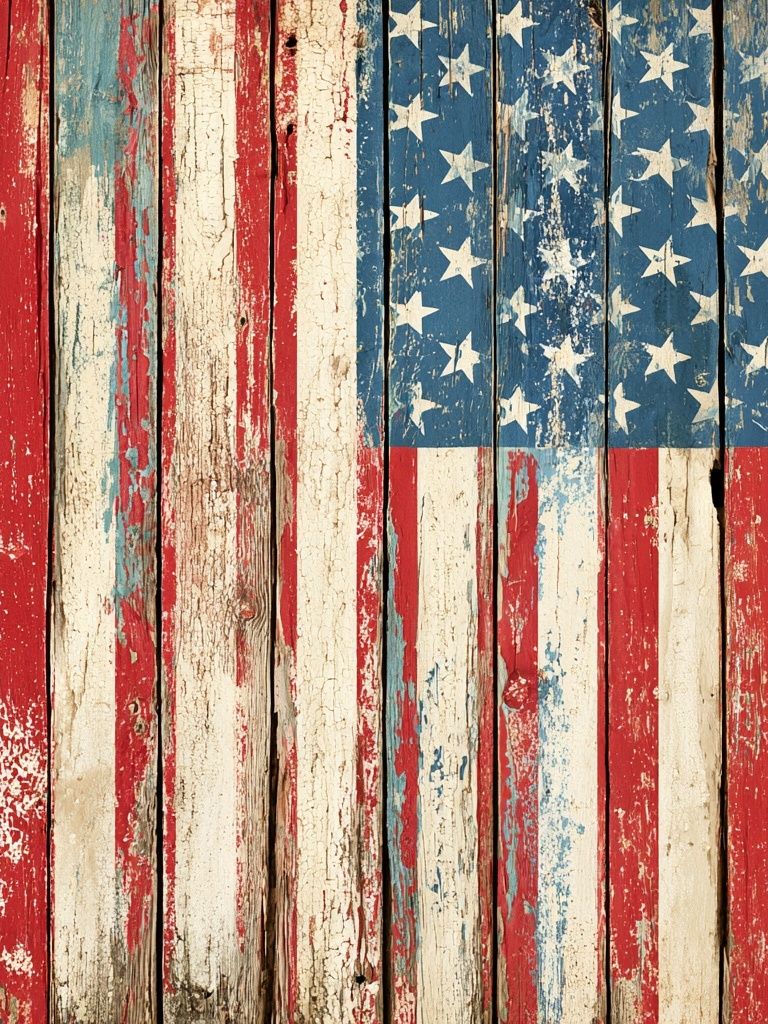 Distressed American Flag Vintage Print. poster detail