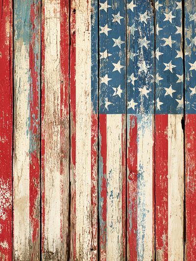 Distressed American Flag Vintage Print. poster