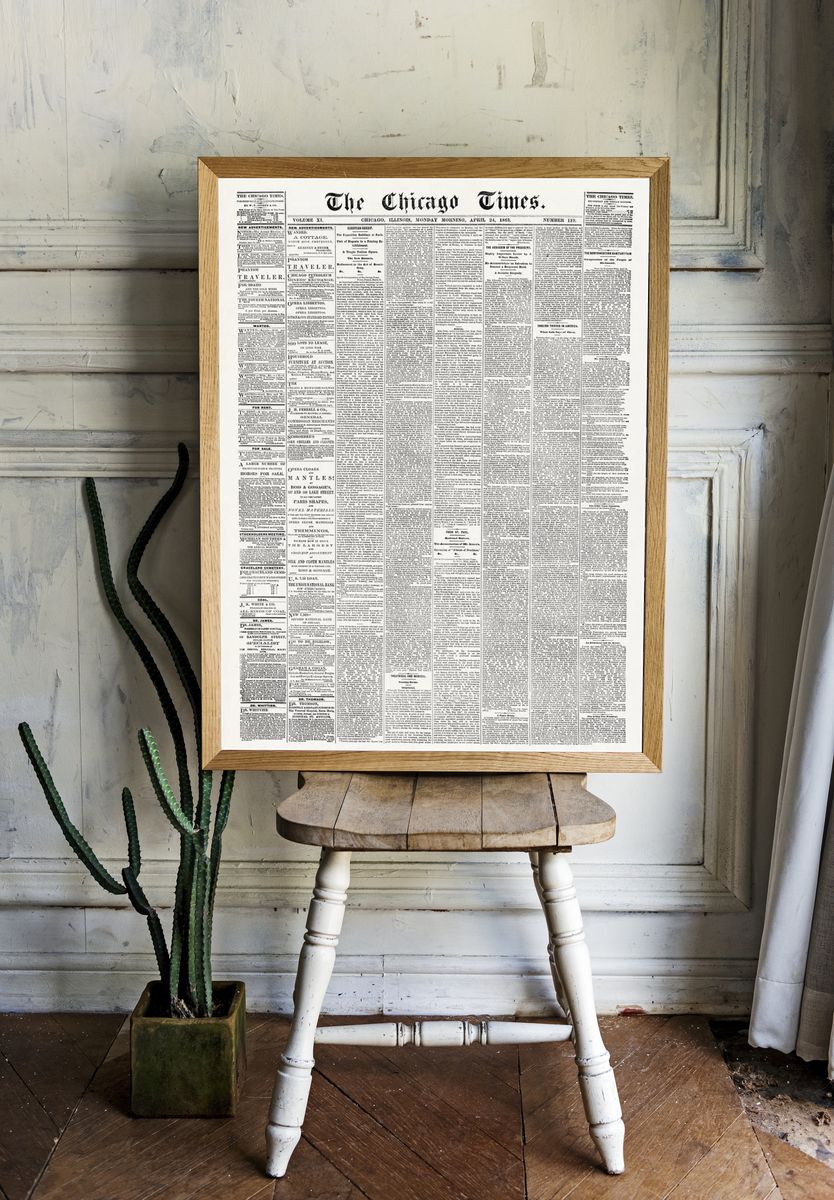 Chicago Times, newspaper. April 24. — room view 1
