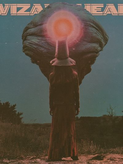 Wizard Head Surreal Vintage Poster.