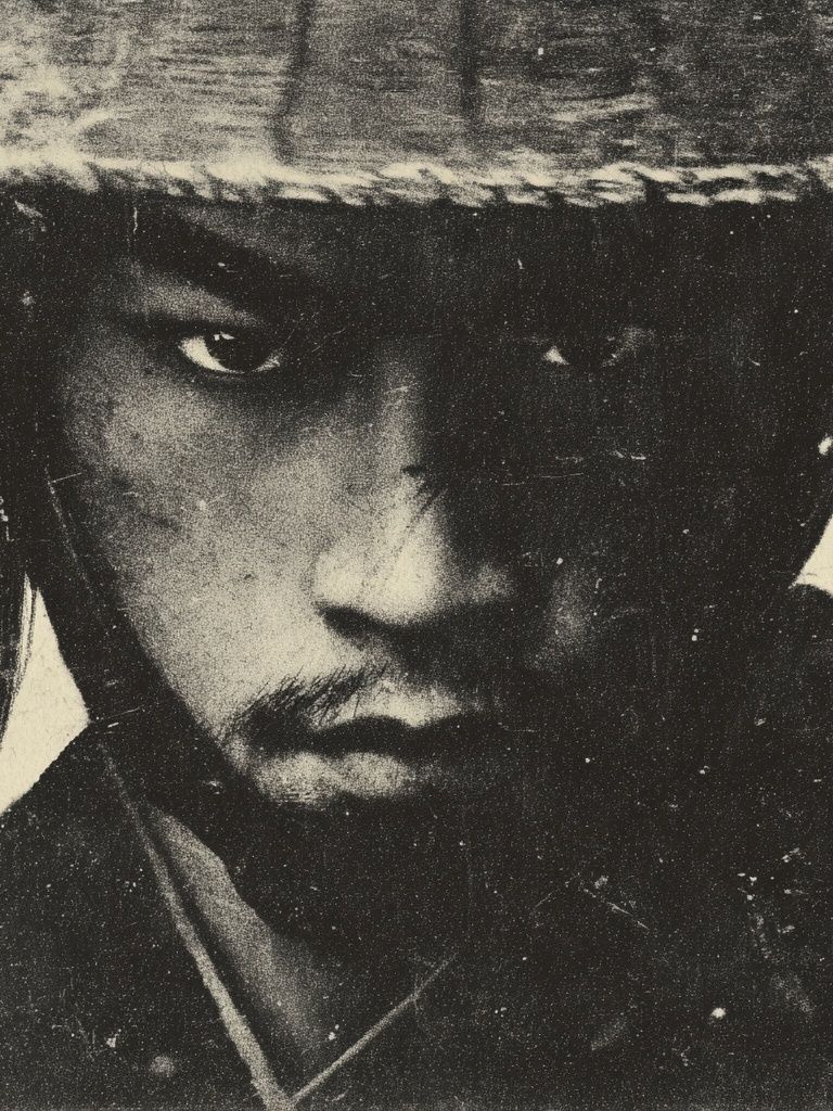 Samurai Portrait Vintage Print. poster — vintage art