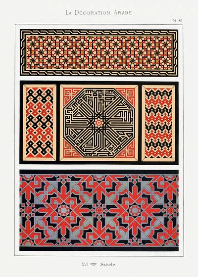 Arabesque Geometric Pattern Poster. poster