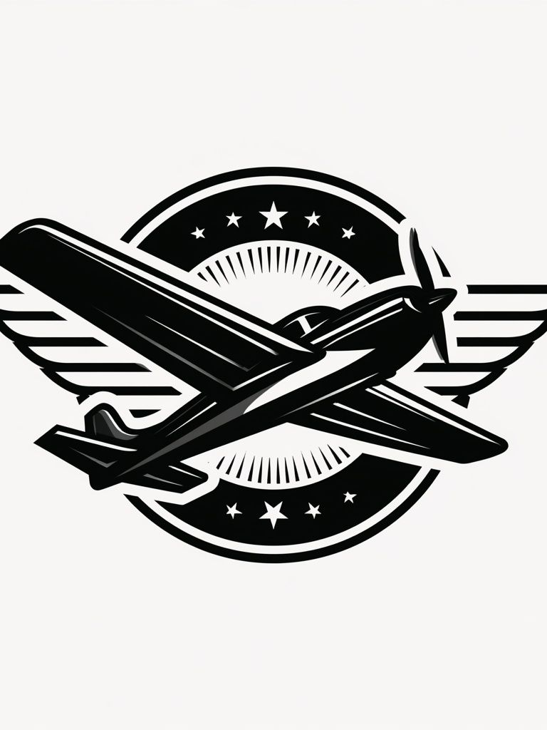 Vintage Airplane Emblem Poster. poster — vintage art