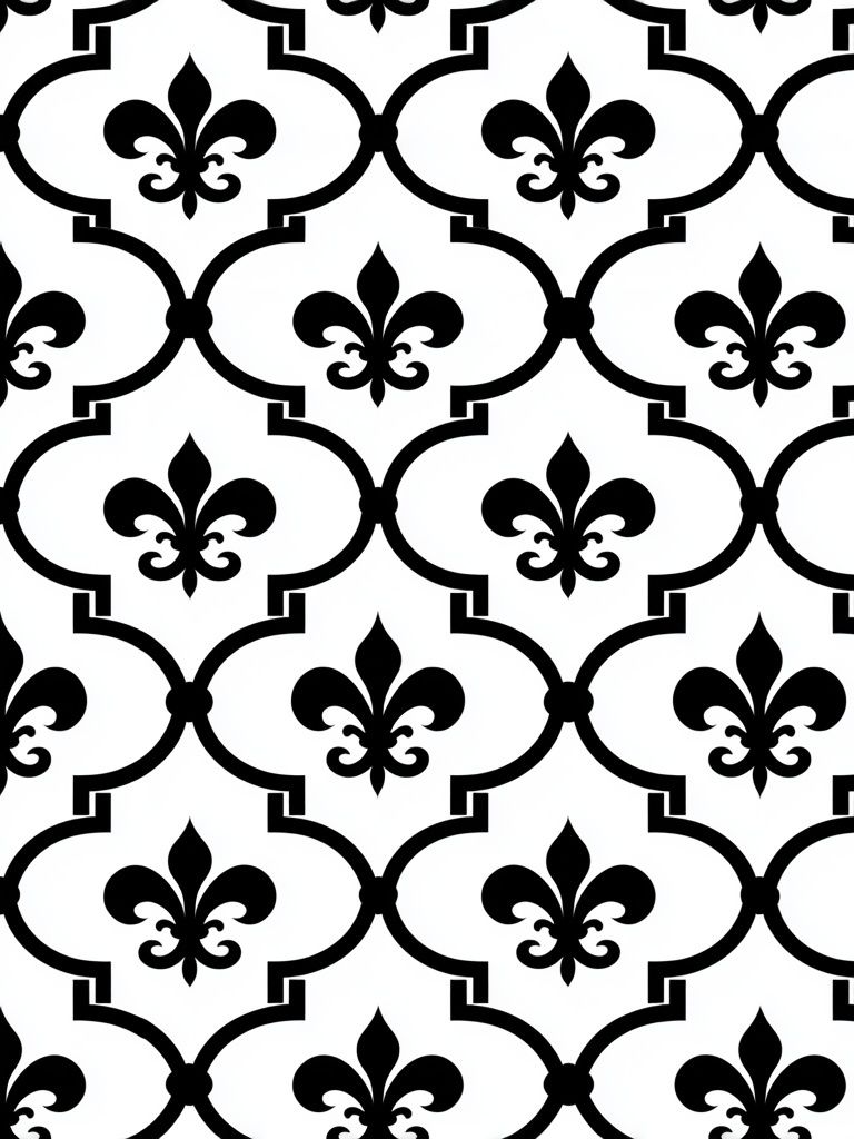 Fleur-de-Lis Trellis Pattern Poster. poster — vintage art