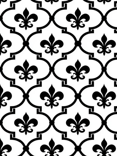 Fleur-de-Lis Trellis Pattern Poster.
