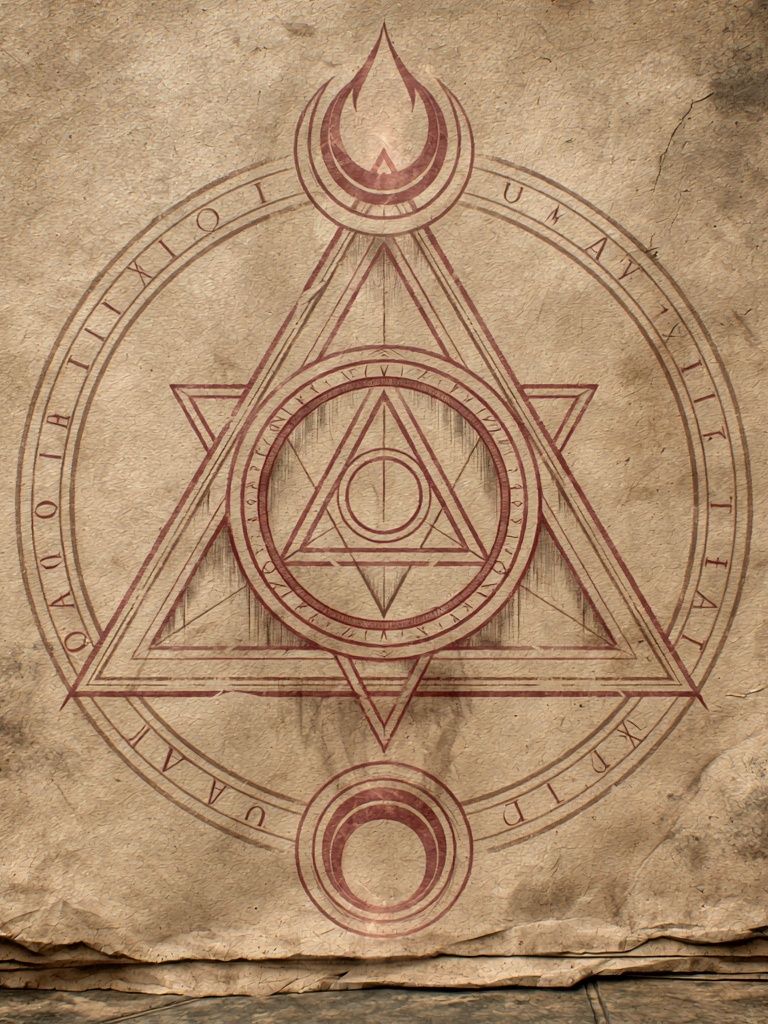 Alchemical Sigil Vintage Print. poster — vintage art