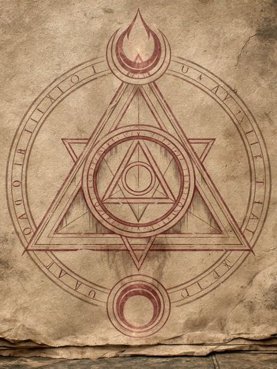 Alchemical Sigil Vintage Print. poster