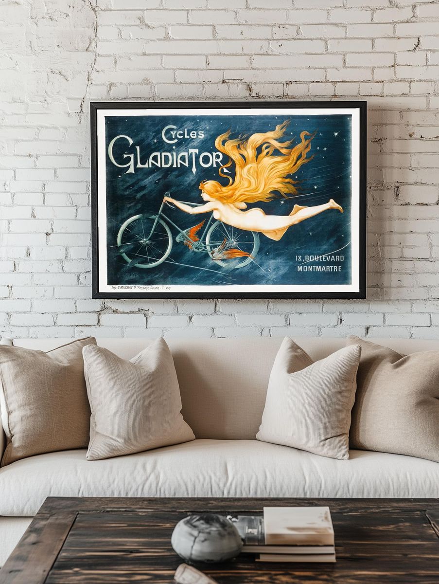 Cycles Gladiator (1895) lithography. Original. — room view 1
