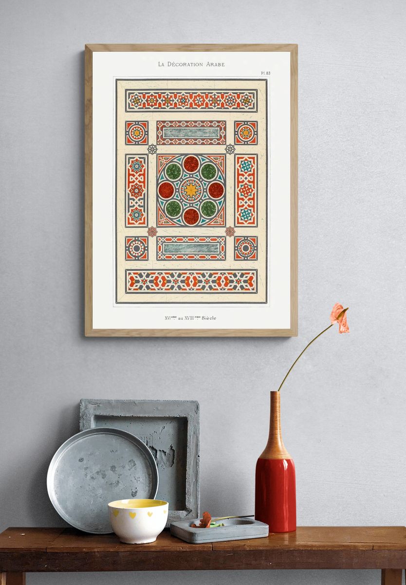 Arabesque Decorative Patterns — Vintage Print. — room view 3