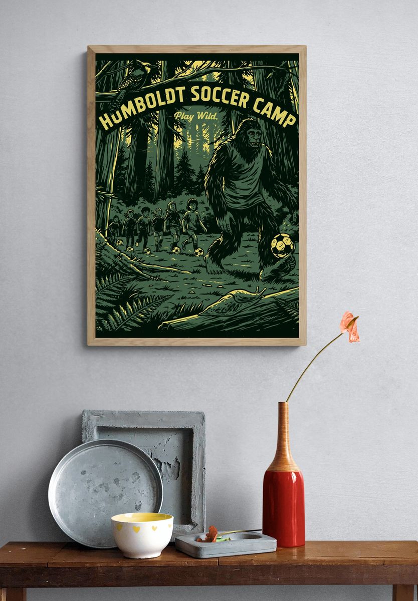 Humboldt Soccer Camp Vintage Poster. — room view 3