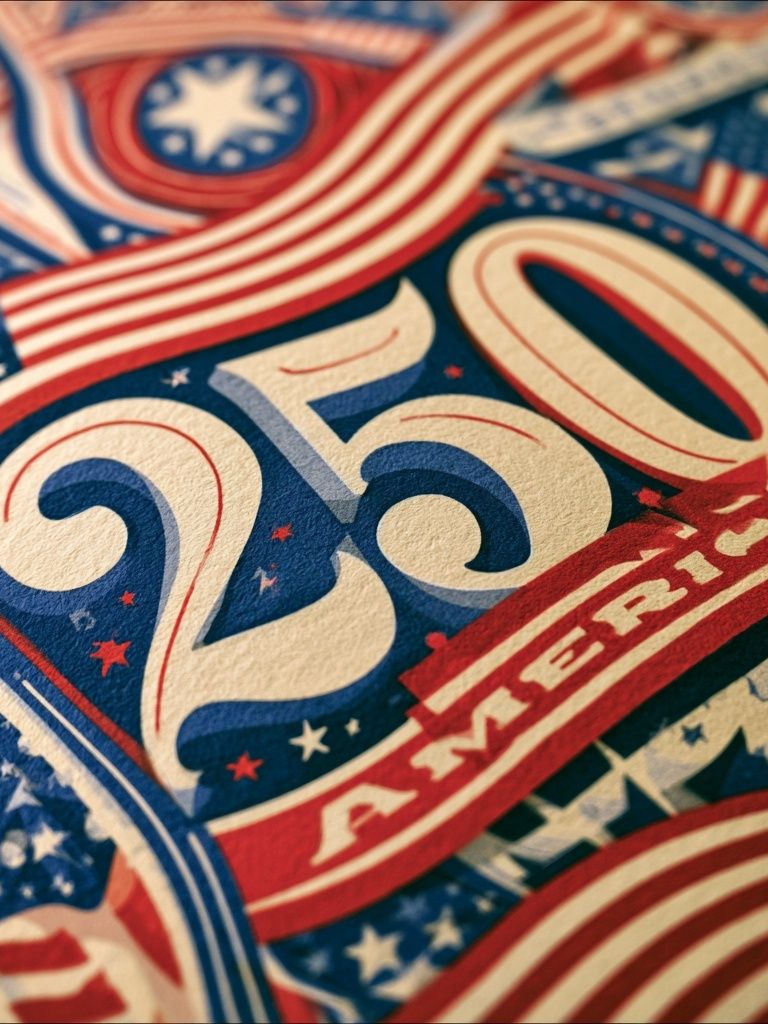 American 250 Patriotic Vintage Poster. poster — vintage art