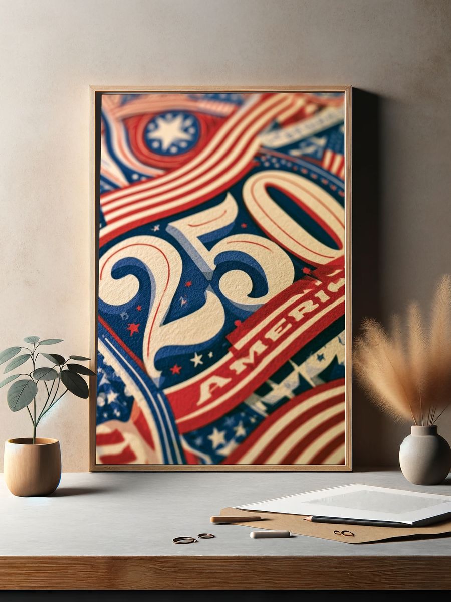 American 250 Patriotic Vintage Poster. — room view 2