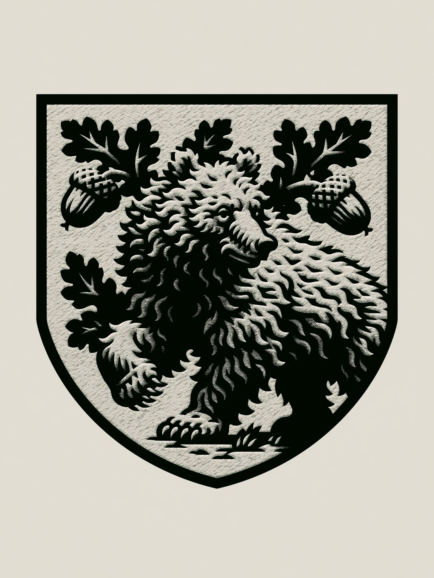 Heraldic Lion Crest Print. poster detail
