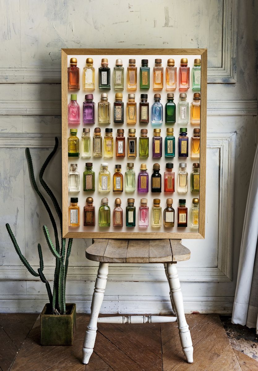 Vintage Perfume Bottles Poster. — room view 1