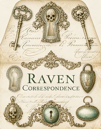 Raven Correspondence Vintage Print. poster — vintage art